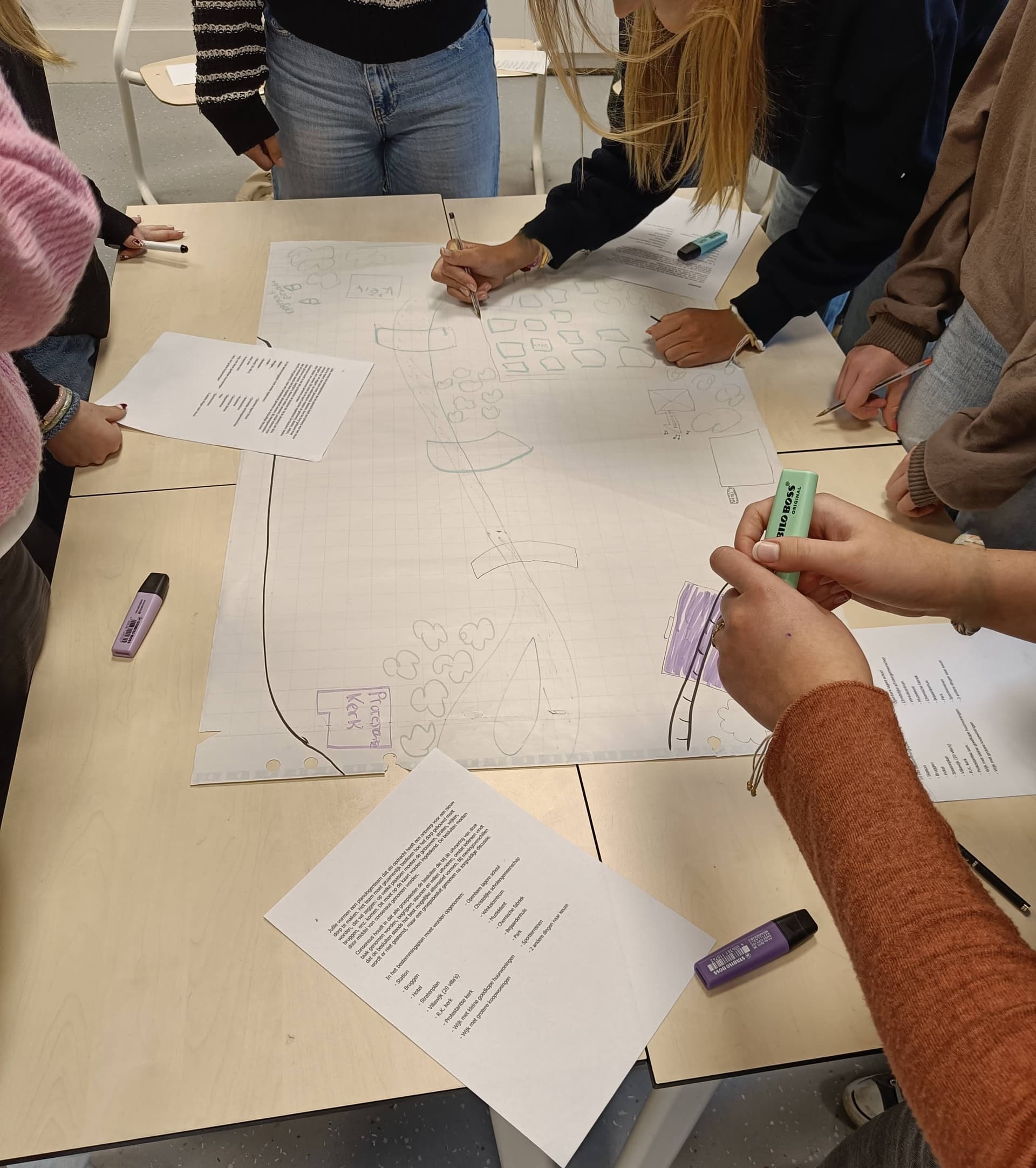 Leerlingen werken aan groepsdynamica